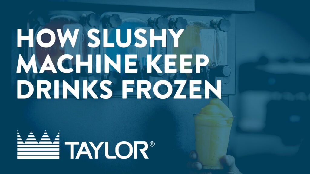 Commercial slushy machine keeping frozen beverages perfectly frozen